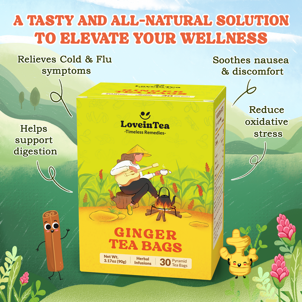 Ginger pyramid tea bags