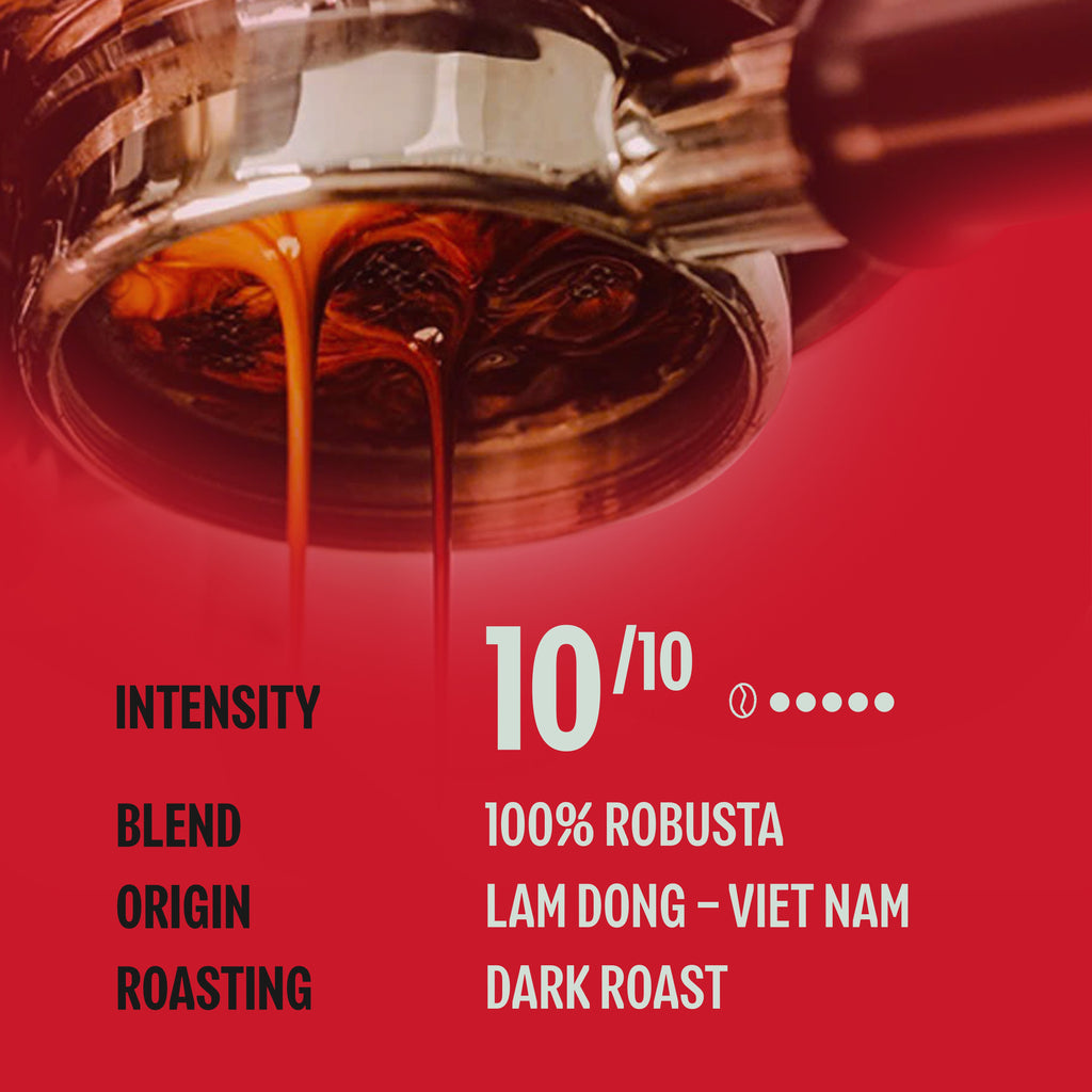 Espresso shot pulled from Vietnamese Robusta