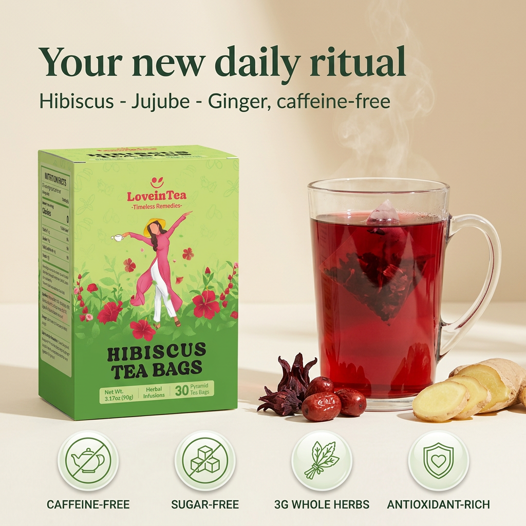 Hibiscus pyramid tea bags
