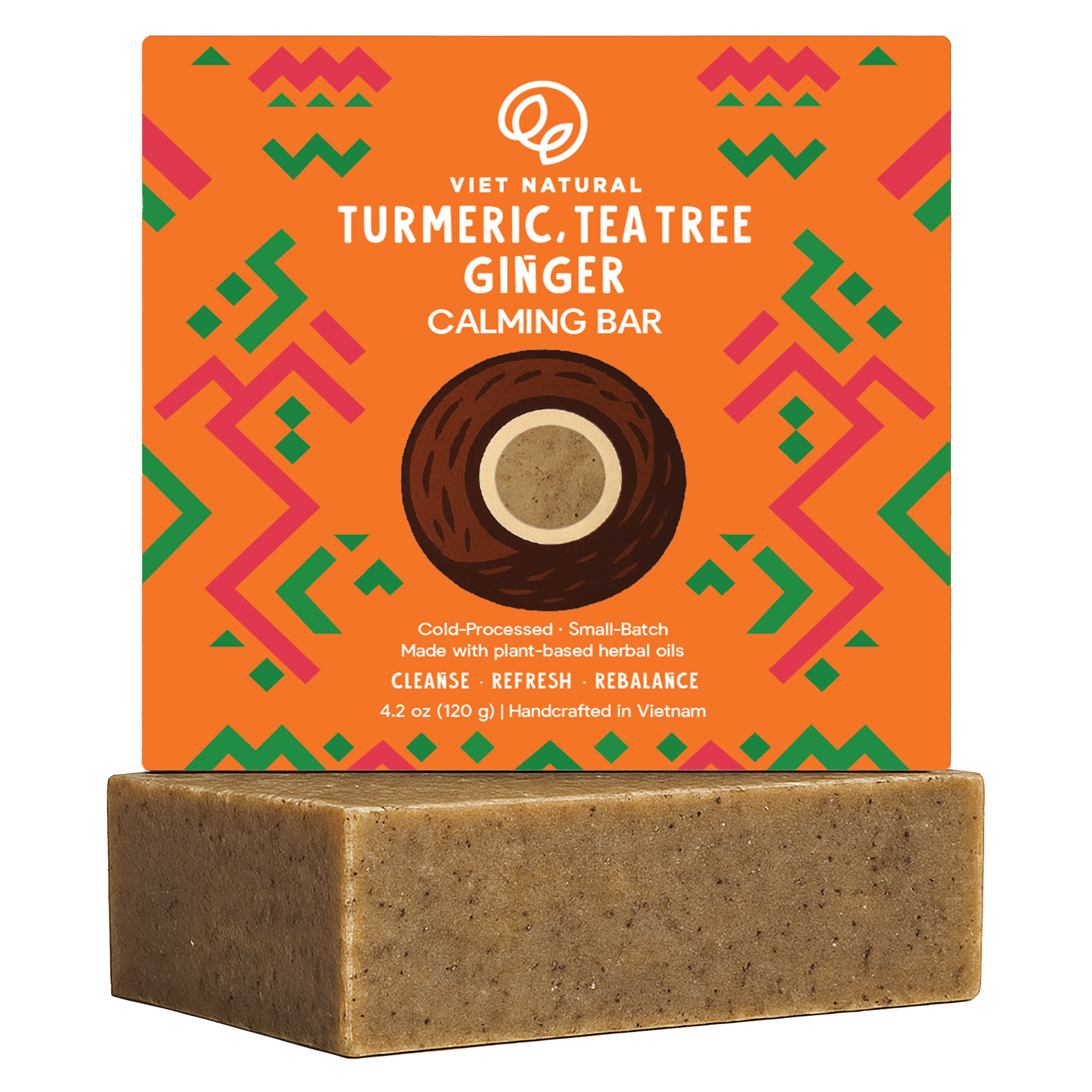 Turmeric, Tea Tree & Ginger Soap Bar for Acne, Oily & Sensitive Skin