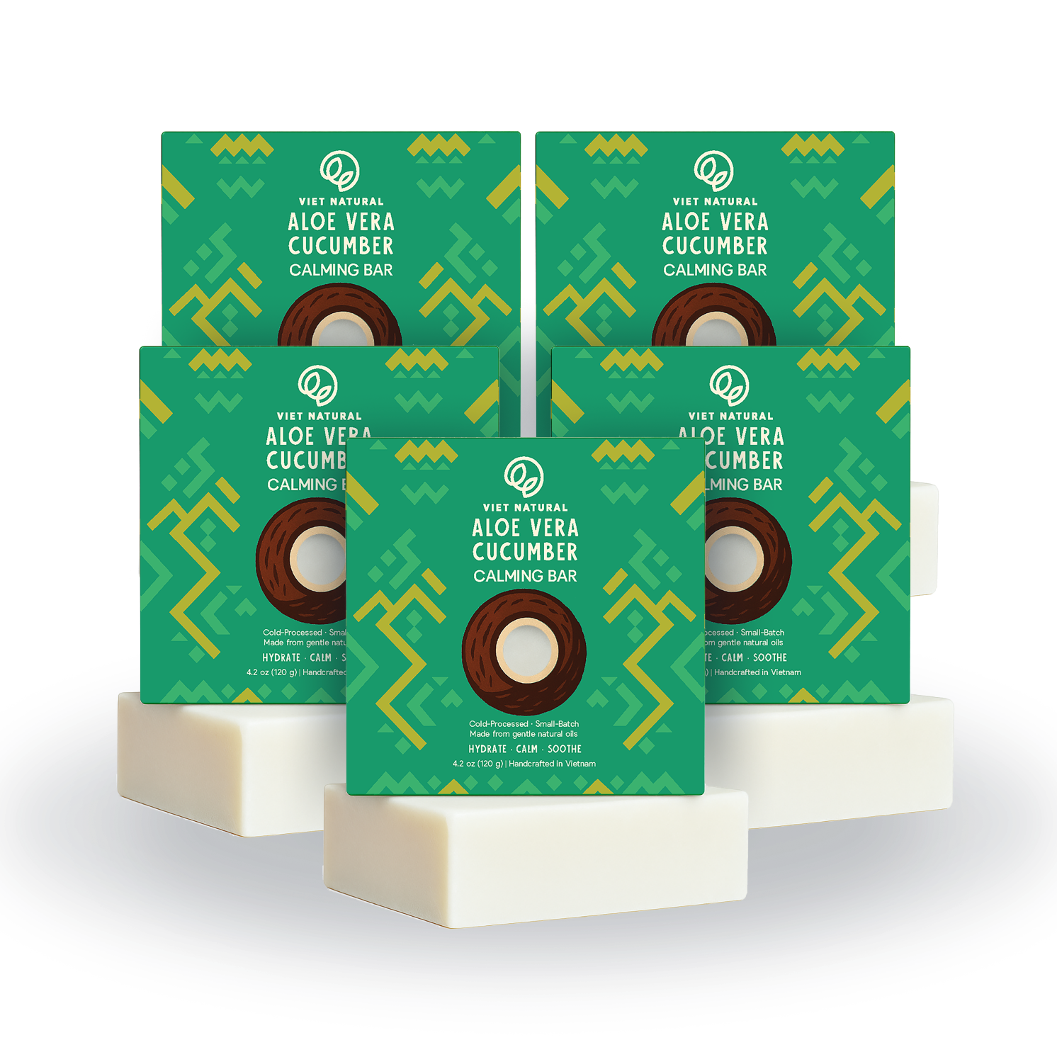 Aloe Vera & Cucumber Natural Soap Bar – Hydrating & Calming for Sensitive & Sun-Exposed Skin