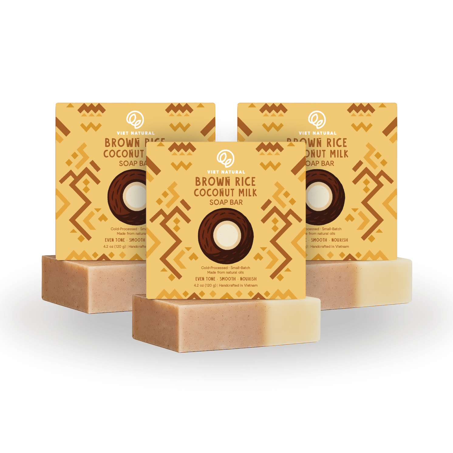 Brown Rice & Coconut Milk Soap Bar – Natural Exfoliating & Hydrating Skincare