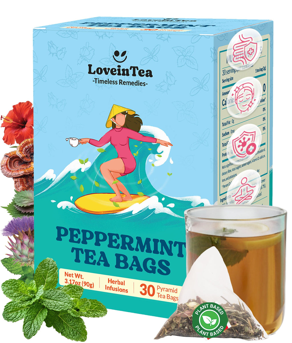 Peppermint herbal tea box