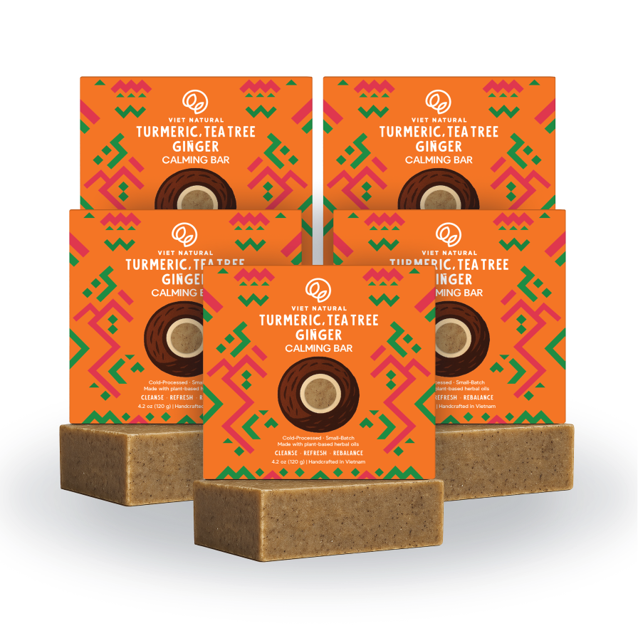 Turmeric, Tea Tree & Ginger Soap Bar for Acne, Oily & Sensitive Skin